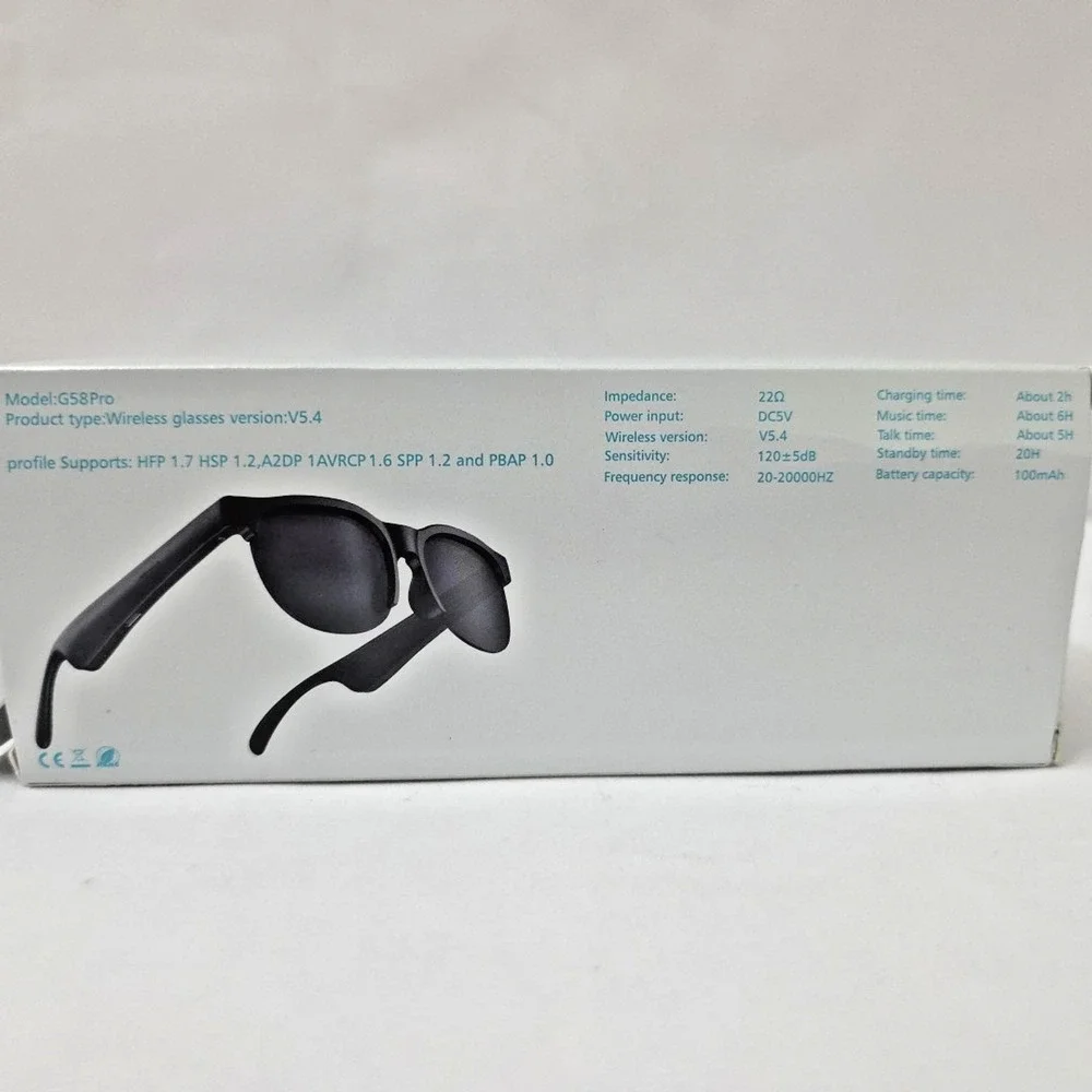 New Smart Glasses Bluetooth-Audio Glasses AI Translate Stereo Music Call Headset
